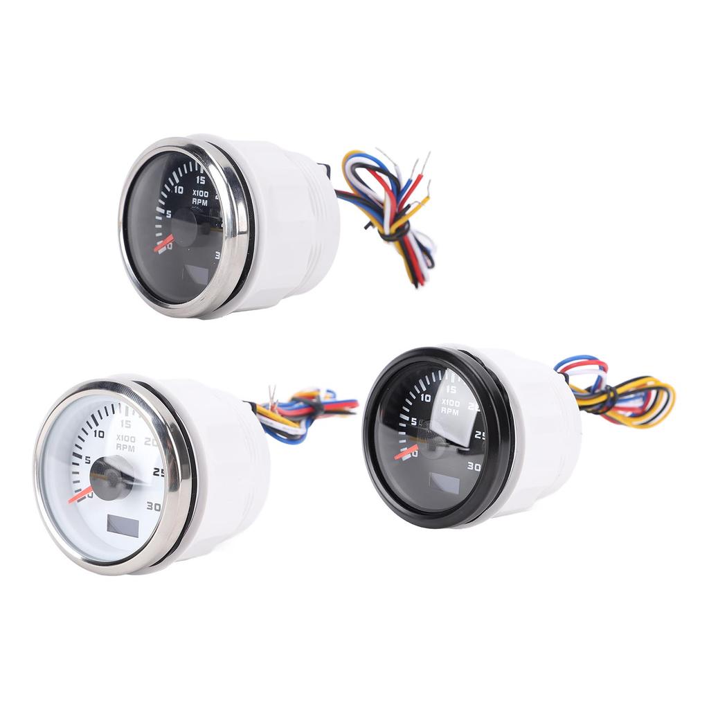 52mm Boats RPM Speedometer DC9-32V 0-3000 RPM Adjustable Marine Gauges For Trucks Tractors Cars RVs Boats Accessories