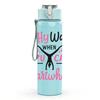 1PC Why Walk Cartwheel Quote 750ml Color Plastic Sports Water Bottle Leakproof Flip Straw Lid Suitable for Sports Office Home Use