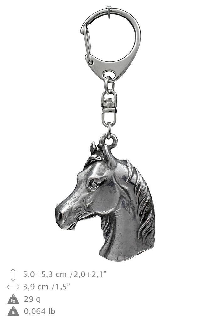Australian Stock Horse - Silver-plated Key Ring, Handbag Decoration, Backpack Pendant by Art-Dog
