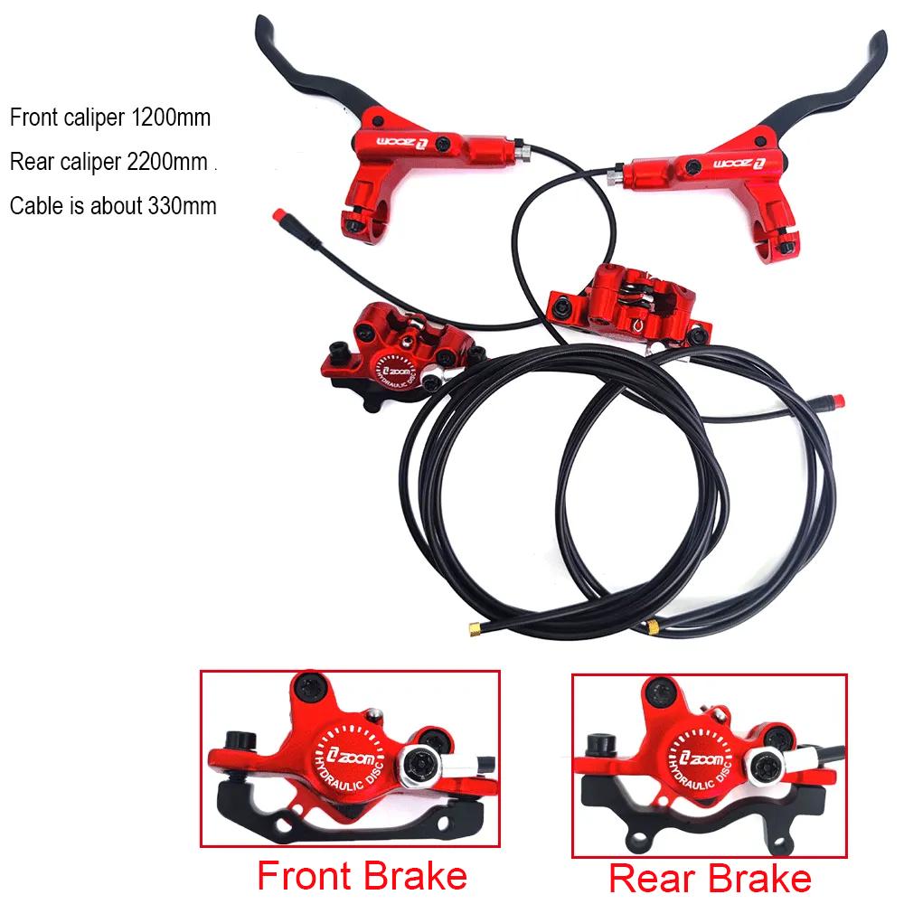 ZOOM Bike Electric Scooter Power Off Control Oil Hydraulic Disc Brake Caliper 2200 1200mm for Zero 10X 11X KUGOO G Booster G1