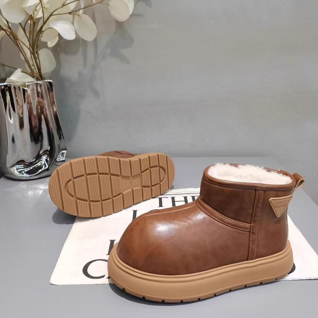Mädchen Schneestiefel wasserdicht verdickt große Baumwollschuhe Winter 2025 neue Kinder Baumwollstiefel Jungen Samt warme Winterschuhe