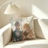 A-Alhaitham Kaveh Genshin Impact  Square Double-Sided printed Pillow Case Bedroom Bedside Pillow Sofa Cushion Cover