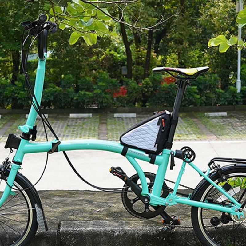 Bikes Front Frame Bag Cycling Front Saddles Bag Bicycles Front Top Tube Pouches Triangular Storage Bag for Folding Bike