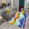 Retro Color Striped Waves Carpet for Living Room Sofa Floor Rug Bedroom Simplicity Decor Floor Rugs Bathroom Non-slip Area Mats