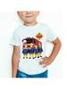 Enfants dessin animé pompier Sam imprimé été Casual confortable coton col rond t  shirt à manches courtes
