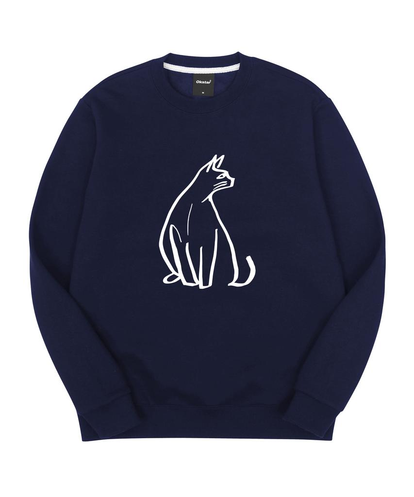 OKSTAR Drawing Cat Special Double-Sided Sweatshirt (Type A)