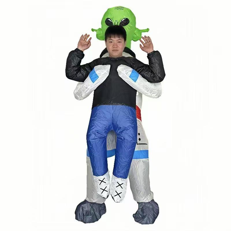 Aufblasbares Alien-Kostüm für Halloween - Maskottchen-Party-Outfit für Erwachsene und Kinder