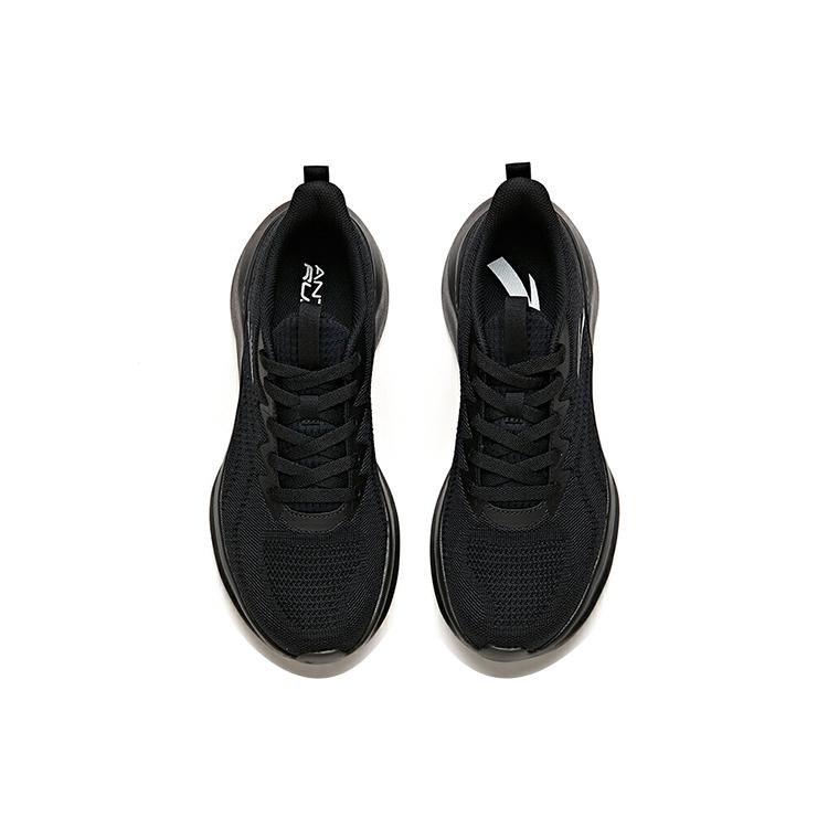 New Anta Running Collection Cushioned Slip Resistant Abrasion Resistant Low Top Running Shoes Men's Black 912045545-2