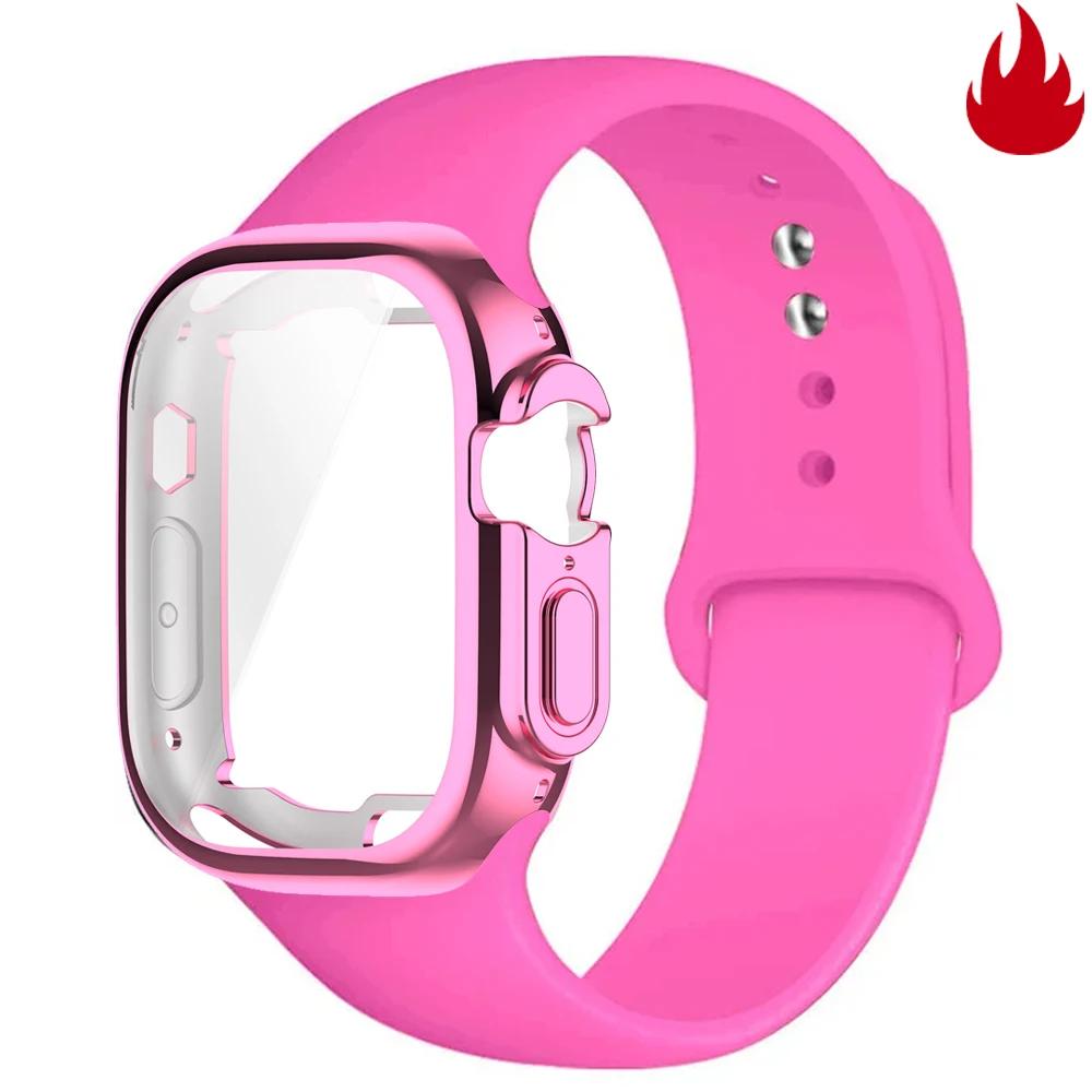 Wtach Case+Strap For Apple Watch band Ultra 49mm 44mm 45mm 42mm 41mm 40mm Wristband correa Bracelet iwatch series 7 8 se 5 6 9