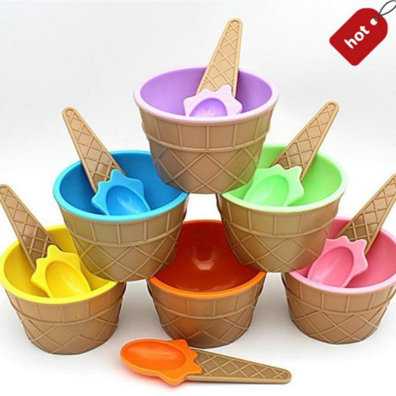 Buy Plastic Ice Cream Sundae Bowl Cocktail Fruit Pudding Dishes Dessert