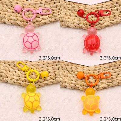 Cartoon Luminous Turtle Keychain Pendant Cute Creative Kawaii Animal Car Key Ring Backpack Decoration Accessories Birthday Gifts