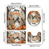 Cute Cartoon Ghost Shower Curtain Set Halloween Shower Curtain Washable Bathtub Curtain Polyester Fabric Spooky Bathroom Curtain