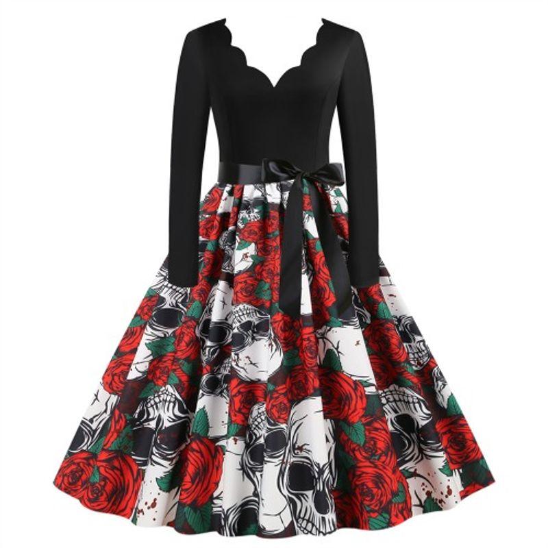 

Dress Halloween Positioning Burnt Flower Dress Skull 9601 3XL
