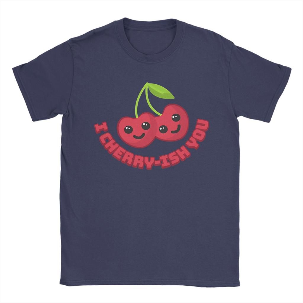 I Cherryish You Cute Cherry Cartoon T Shirt Summer 100 Cotton T Shirts For Unisex Leisure Casual Tshirt ShortSleeved Tees