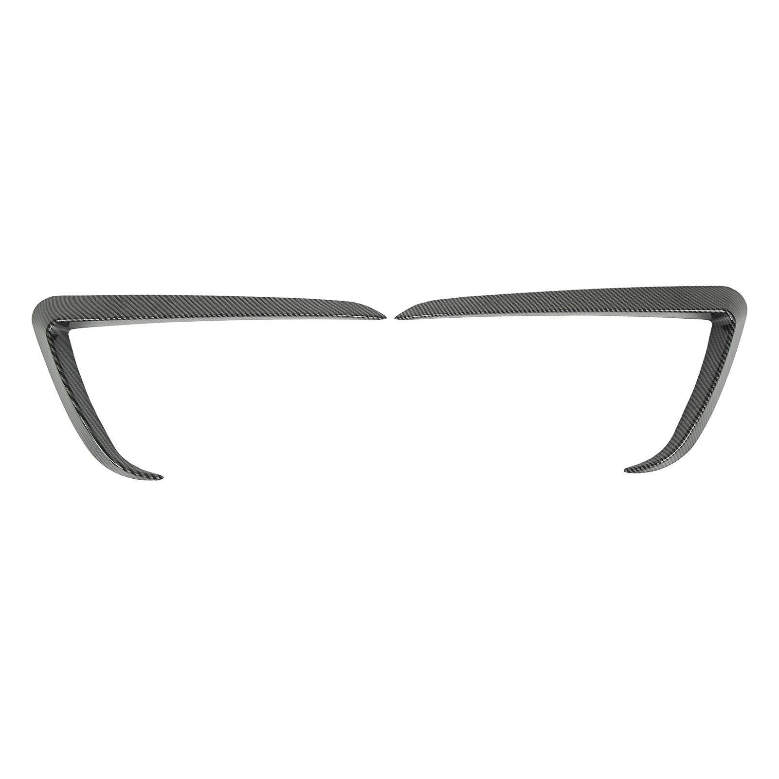 

2PCs Front Bumper Wind Knife Front Bumper Blade Trim Replacement for Tesla Model Y 2020‑2022 Carbon Fiber Style