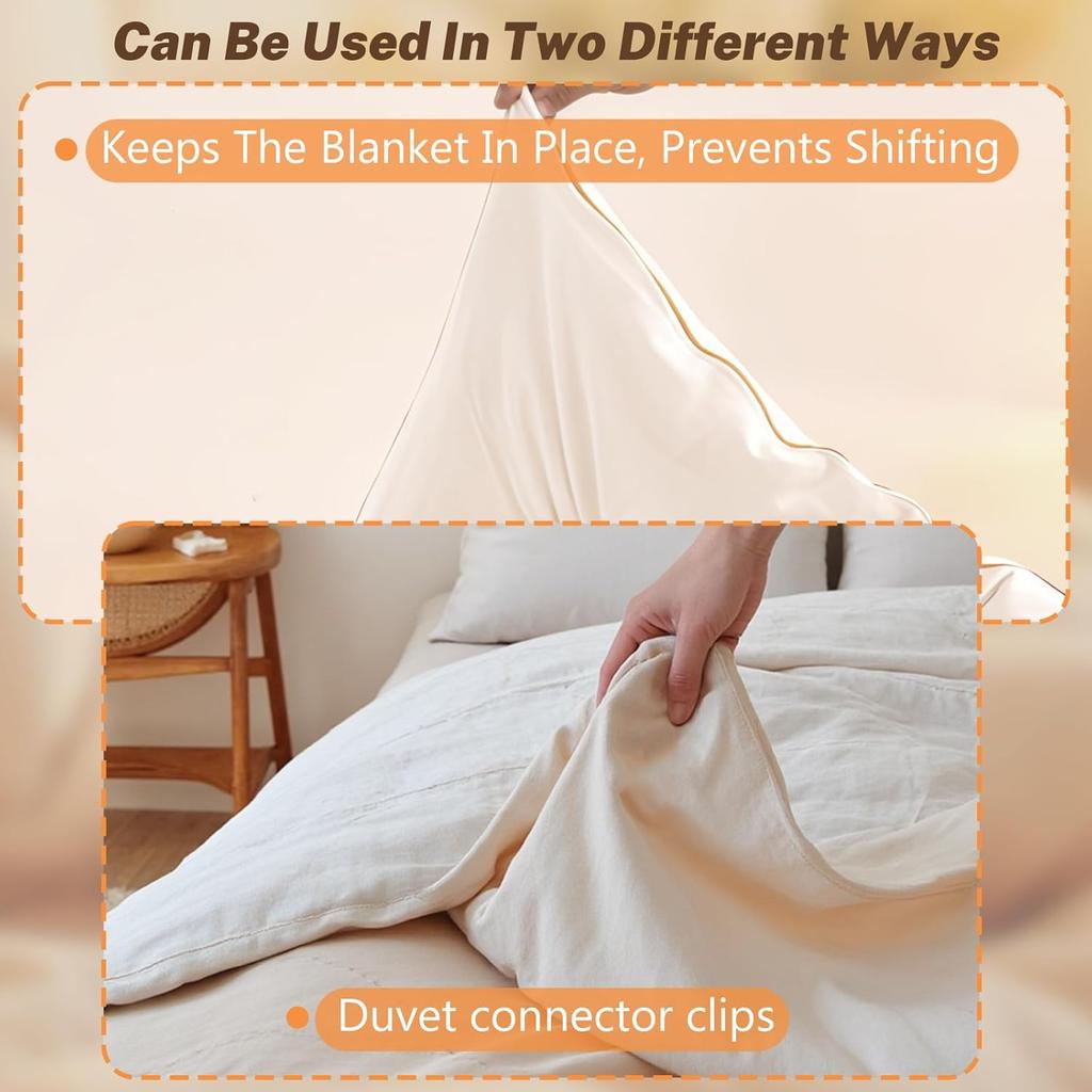 8/16PCS Duvet Snaps to Hold Comforter Duvets Clips P Safe Locking Keeps Comforter from Move Duvets Cover Clip Fixed Fasteners ide Convenient Reble
