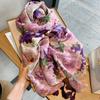 Spring and Summer New Outer Shawl Travel Silk Scarf High Sense Versatile Sunscreen Printed Yarn Scarf Women