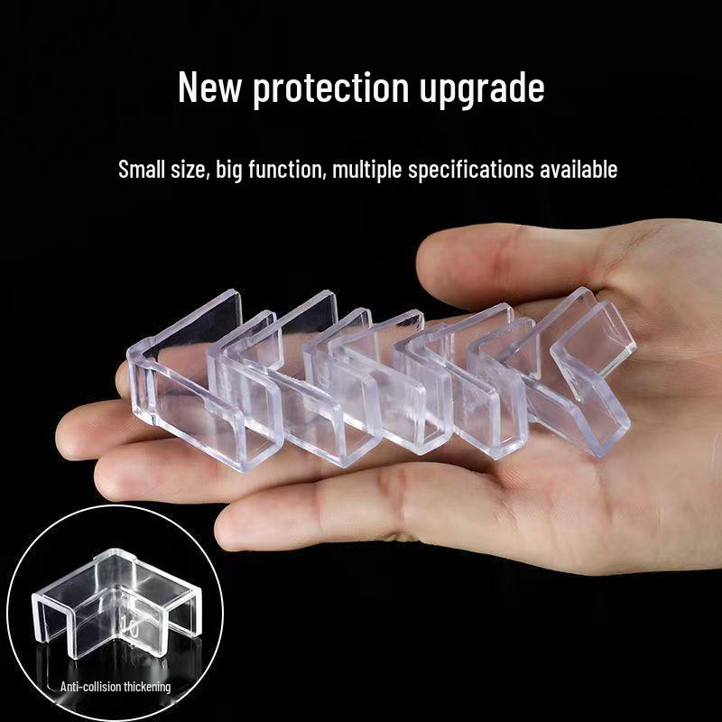 Transparent Fish Tank Table Corner Protector - Soft Triangle Guard for Child Safety