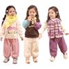 LUSON Baby Girls' Winter Corduroy Fleece-Lined Lantern Pants