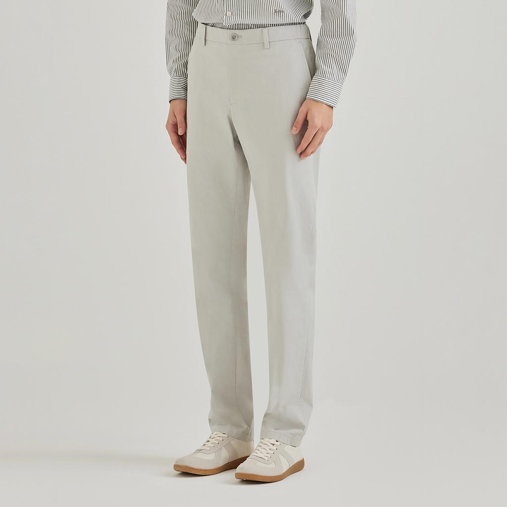 FERRAROMILANO Cotton Spandex Twill Washed Pants Light Grey (Am0Esl10332)