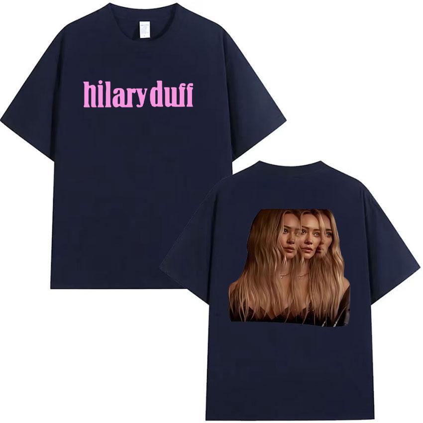 Hilary Duff Tour 2026 Grafik T-Shirt Herren Damen Vintage Hohe Qualität Mode T-Shirts Lässig Übergroßes Baumwoll-T-Shirt Streetwear