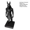 3D Printed Anubis Statue Desk Sculpture with Stable Square Base Matte Black Minimalist Low-Polygon Design for Home Office Study Room Decor Gift