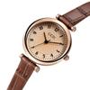 Simple Retro Style Student Small Bamboo Pattern Belt Quartz Waterproof Women'S Watch