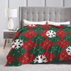 New Year Plaid & Pattern Flannel Blanket Winter  Warm Throw Blanket for Children Home Decor Novelty Bedspread Sofa Bed Cover