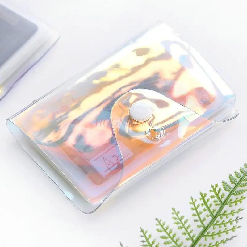 1pcs Girl Laser Card Pack Korean Xiao Qingxin Multi Card Slot Student Bank Card Cover Access Control Bus Meal Card