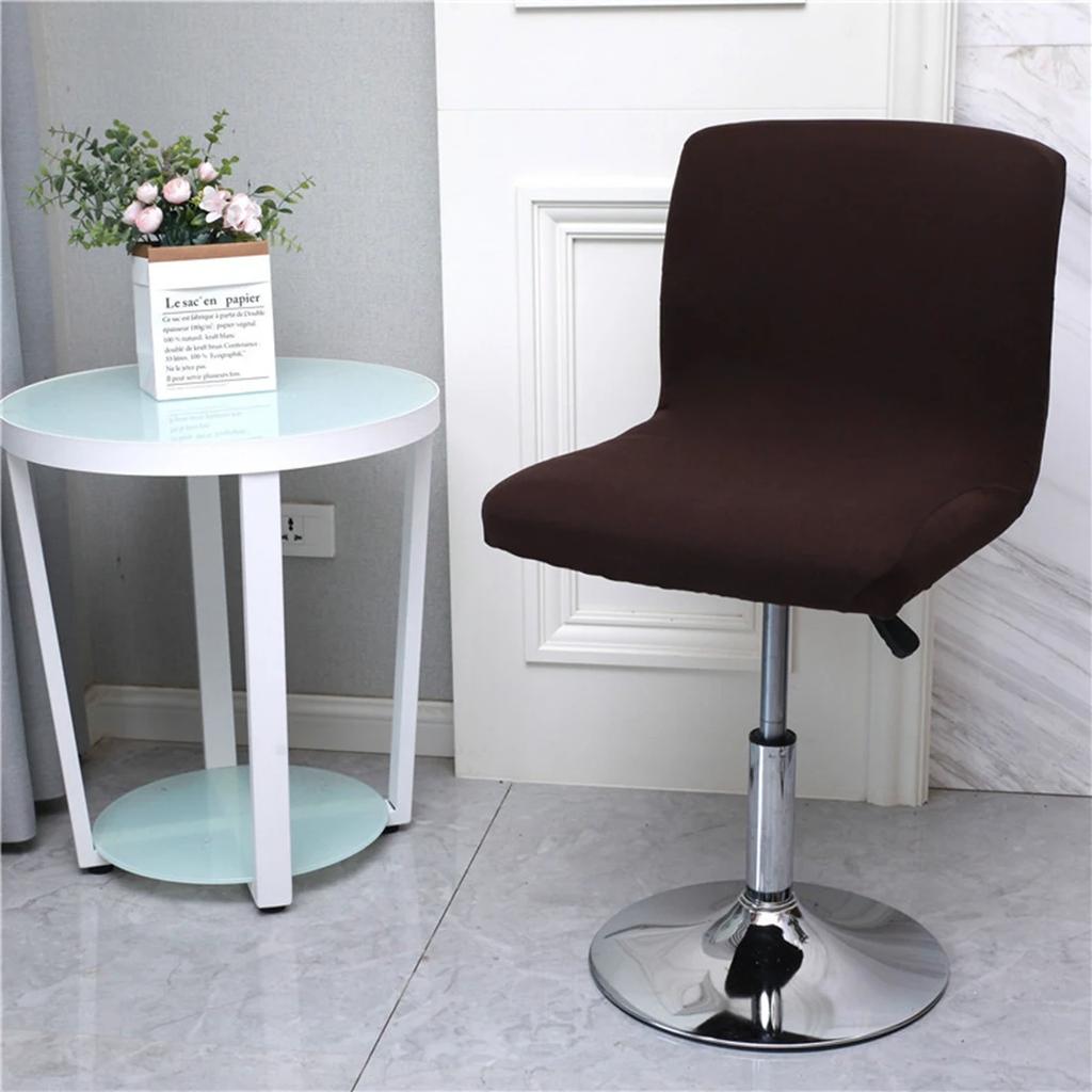 Bar Stool Chair Cover Low Back Chair Slipover Spandex Seat Case Elastic Rotating Lift Office Chair Cover Dining Seat Protector