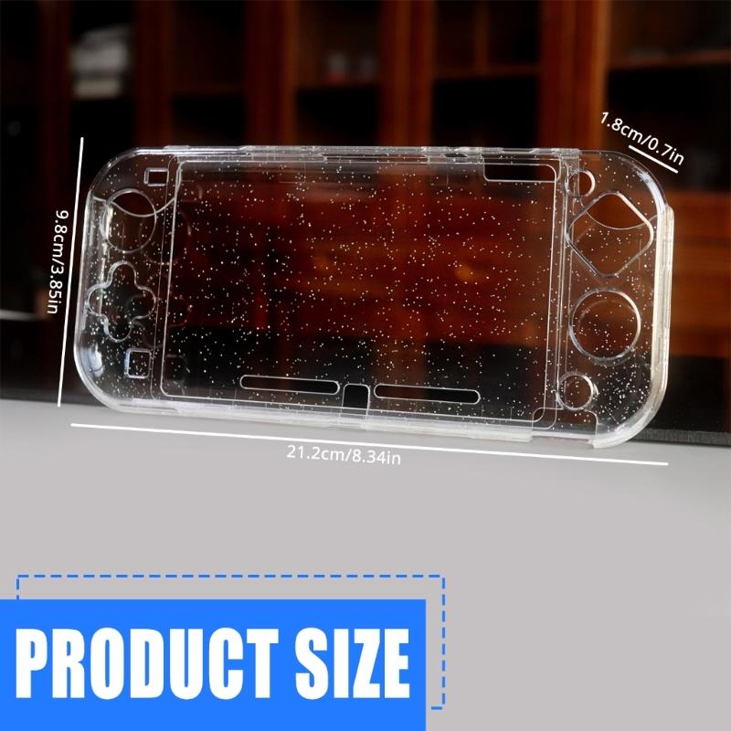 Clear Twinkle Hard PC Shell Total Protections with Ergonomic Comfortable Fit Full Wrap Protector Case for Game  Lite