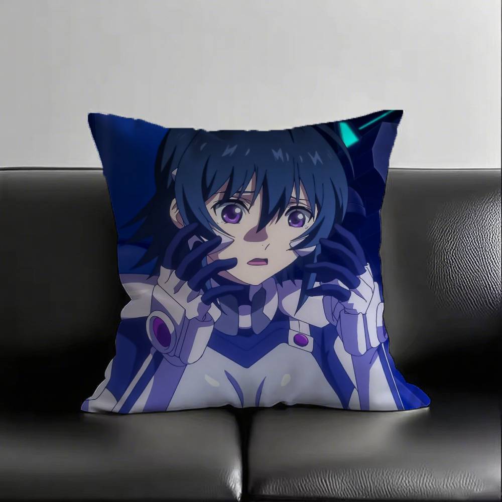 Classic Muv-Luv Alternative Anime LOVE Game CUTE Pillow Case Fashion Square Pillowcase Bedroom Sofa Room Ins Decoration Leisure