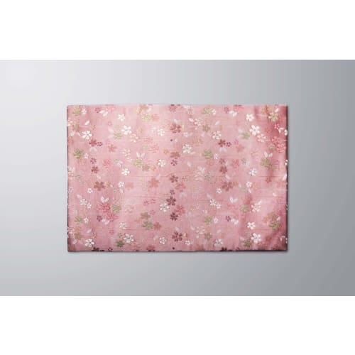 Fire-resistant and Flame-retardant Sutra Desk Cover with a Cherry Blossom Pattern, Perfect for Buddhist Altars. Isemura, Shuren, Kyoto Buddhist Altars