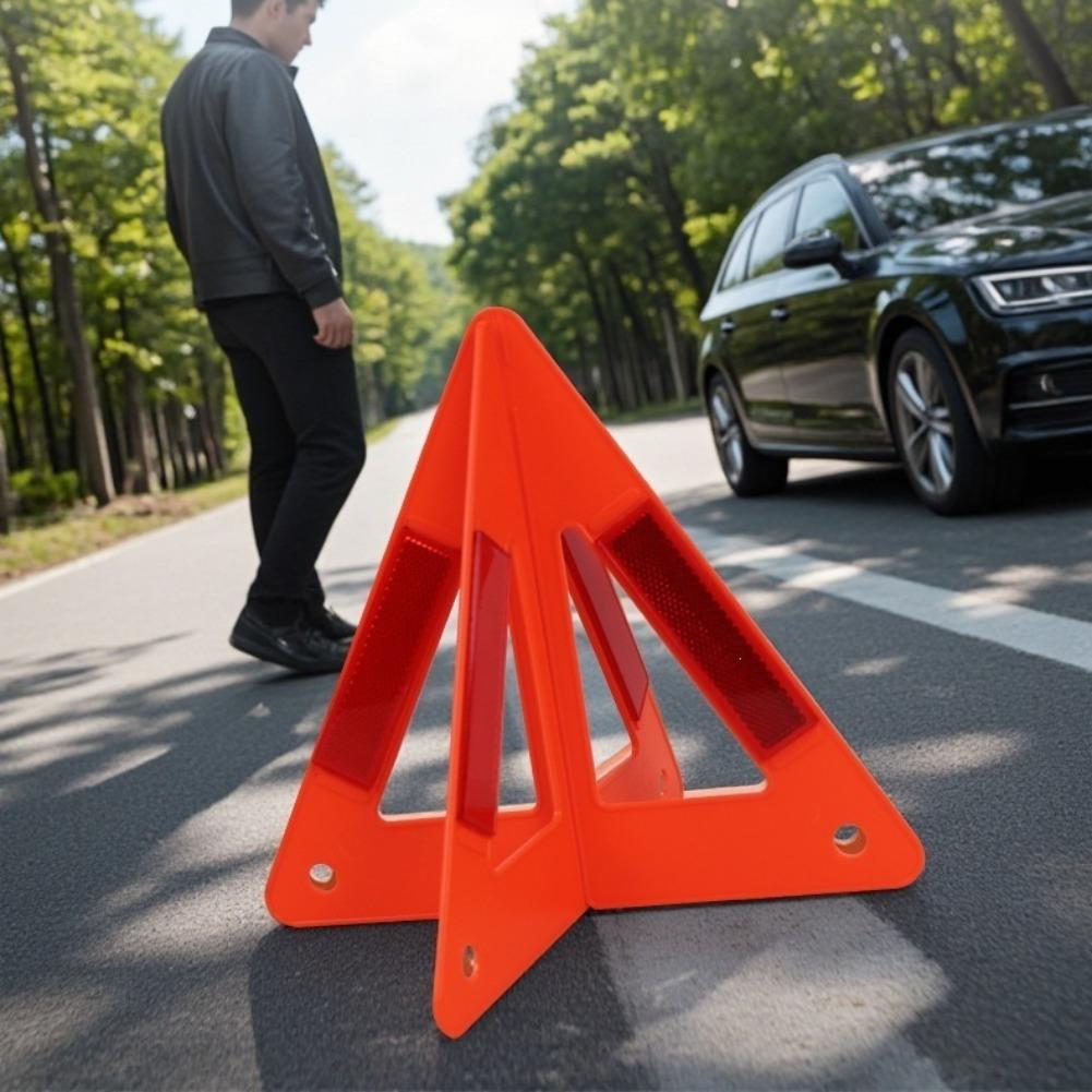 Reflective Car Emergency Warning Triangle Red Foldable Traffic Warning Sign Portable Safety Car Breakdown Warning Sign