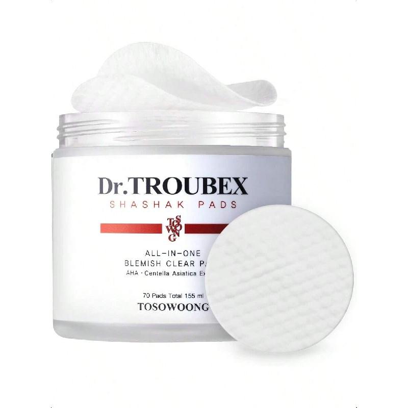 

Tosowoong Shashak Toner Pads 155ml | Dual-Sided Exfoliating Facial Wipes Infused With Salicylic Acid & Centella Asiatica