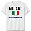 Milano Graphic Unisex Football T Shirt Casual White Soft Cotton Classic Top
