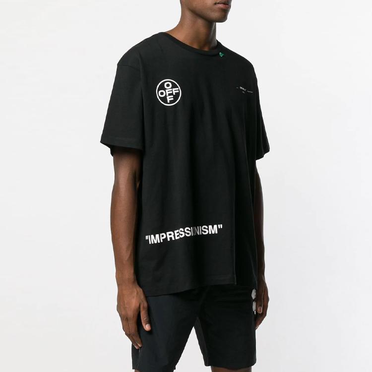 Off-White Stencil Arrow Oversized T-Shirt Black Men Tops OMAA038R191850151028