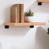 Vidaxl Shelf, Brown, 40X30X(2-4) Cm, Varnished Solid Oak Wood