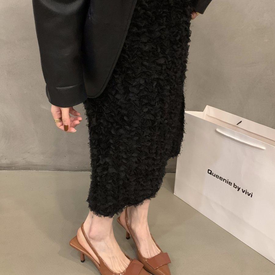 Niche French Black High Heels Bag Head Sandals Fairy Shoes 2025 New Spring and Summer Temperament Socialite Single Shoes