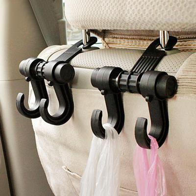 Universal Multi-function Car Seat Back Double Hooks 360 Degree Rotation Accessories