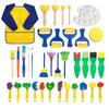 Washable Paint Brushes Set for Toddler Kids Early Learning Toys Supplies Gifts - and