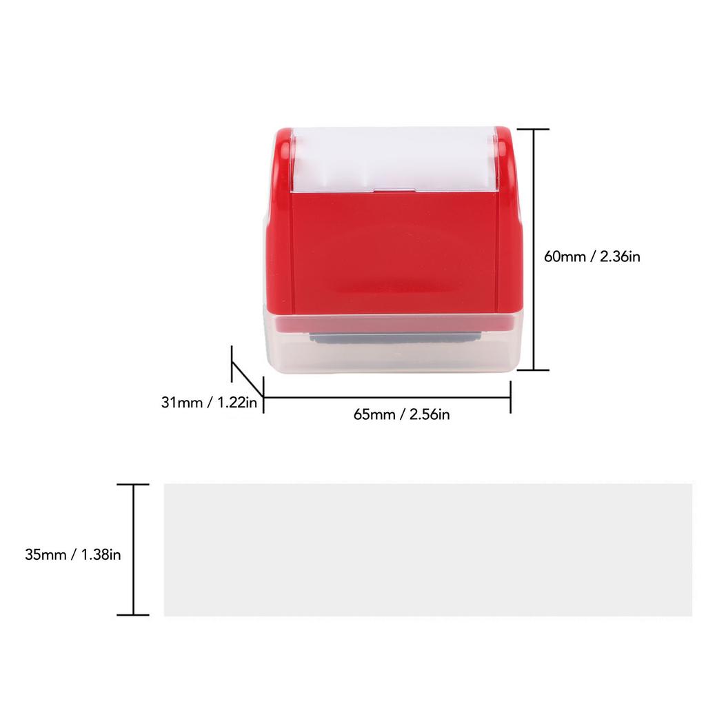 ID Protector Ink Roller Stamp Portable ID Confidential Security Roller with Refill Inks for Invoices Authorization Documents