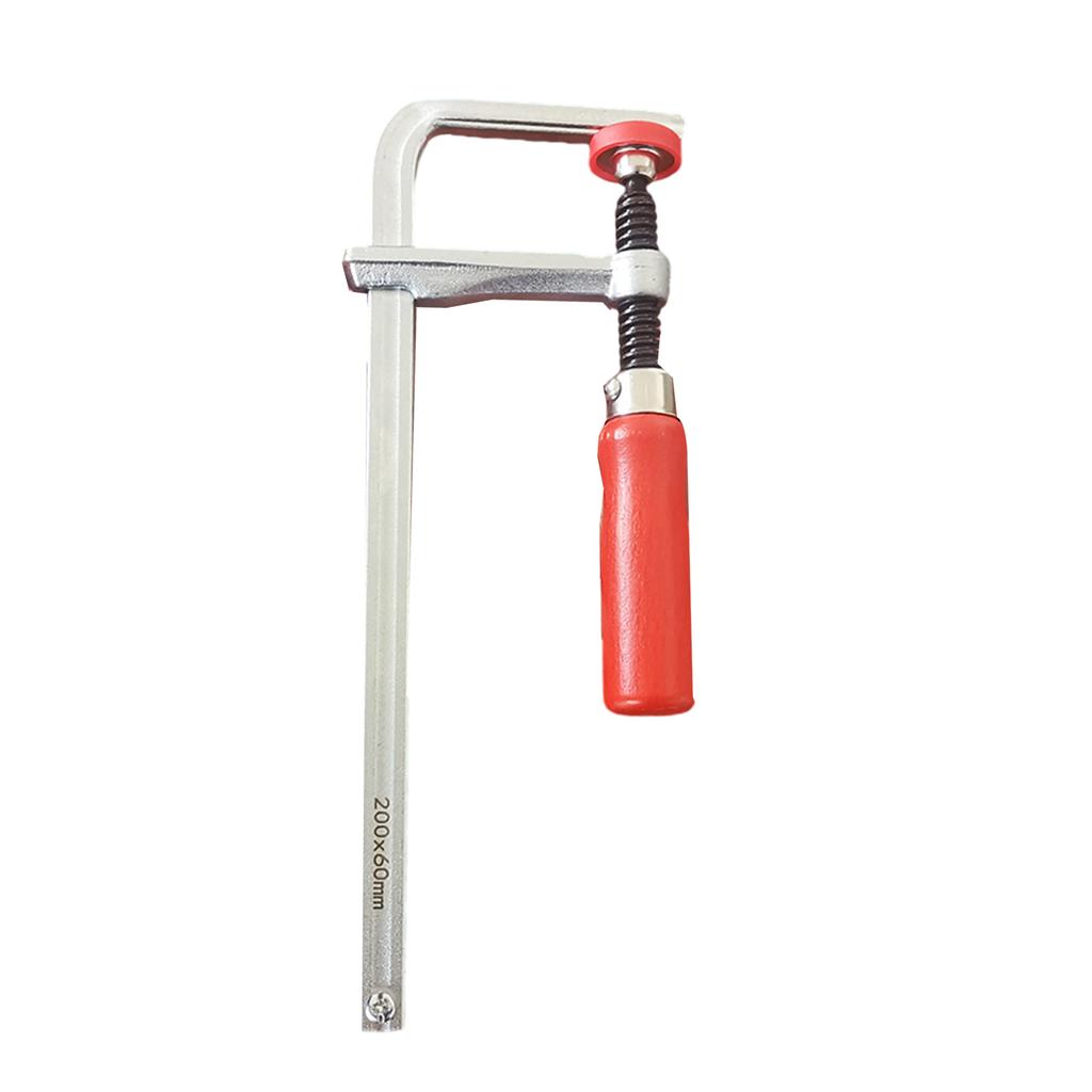 120-300mm Wood Handle Guide Rail Clamps with Screw Action Arm Portable Track Saw Rail Clamps Workbench Guide Rail Clamp