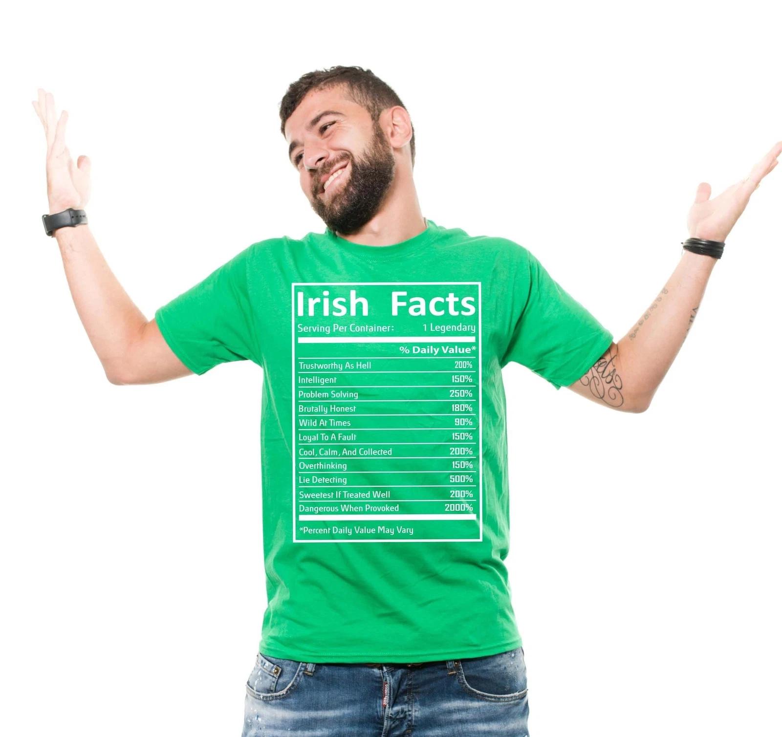 Funny Irish Facts T Shirt St. Patricks Day Tshirt Gift For Saint Patricks Day S