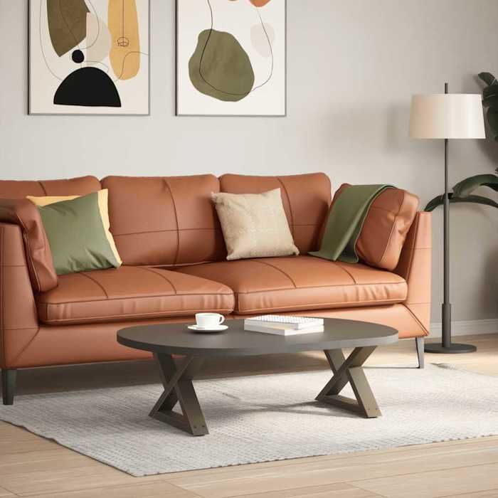 VidaXL Coffee Table Legs 2 Pieces Natural Steel 50 X (30-31,3) Cm Steel 4012687