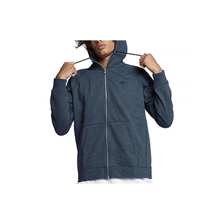 Nike Sweatshirts Men's Deep Sea Blue Hooded Moderate Regular 805058-454