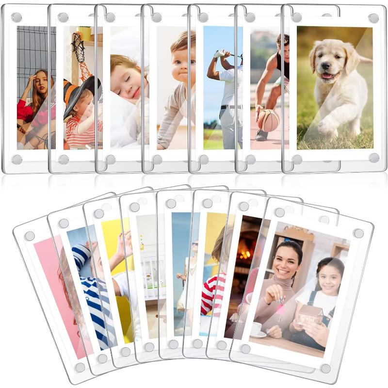 Acrylic Refrigerator Magnetic Frame, Clear Reversible Refrigerator Magnet Photo Frame, Display Frame, For Fujifilm