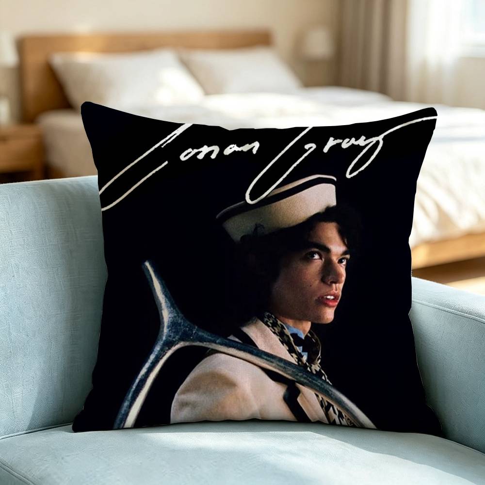 Conan Gray B-Bedroom-Pop Pillow Case Square Double-Sided Sofa Cushion Cover Bedroom Bedside Pillow Gift