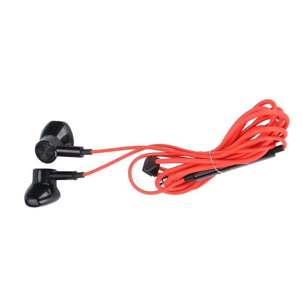 ME530 Wired Earphone 3.5mm Heavy Bass Earbuds with Volume Control for Android PhonesRed