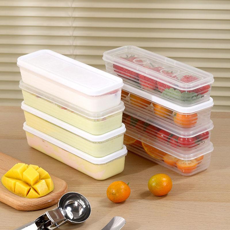 Boîte de conservation des aliments en plastique pour nouilles fraîches, boîte hermétique rectangulaire pour fruits, réfrigérateur, rangement, fournitures de cuisine, outil pour la maison
